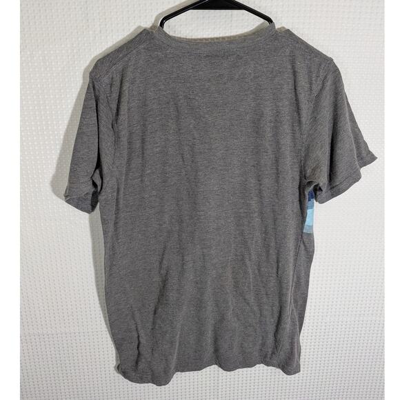 DC Shoes T Shirt Medium Gray Striped Short Sleeve Skate Surf Streetwear Logo Tee - Picture 4 of 4